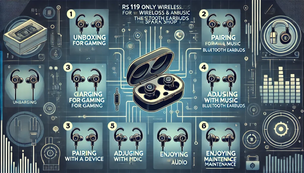 Step-by-Step Guide to Using "Rs 119 Only Wireless Earbuds For Gaming & Music Bluetooth Earbuds Thesparkshop.in"