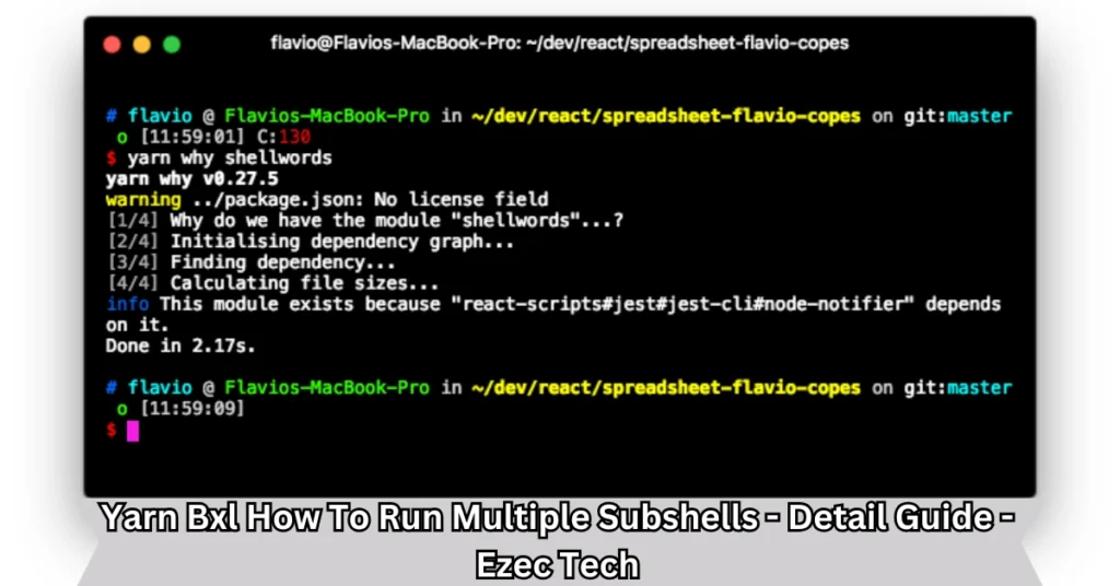 yarn bxl how to run multiple subshells - detail guide - ezec tech
